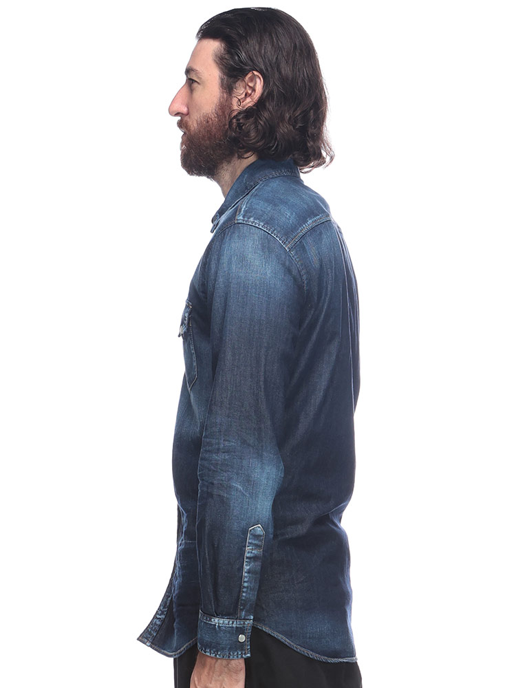 DSQUARED2 (ディースクエアード) フルボタン 長袖 デニムシャツ RELAX