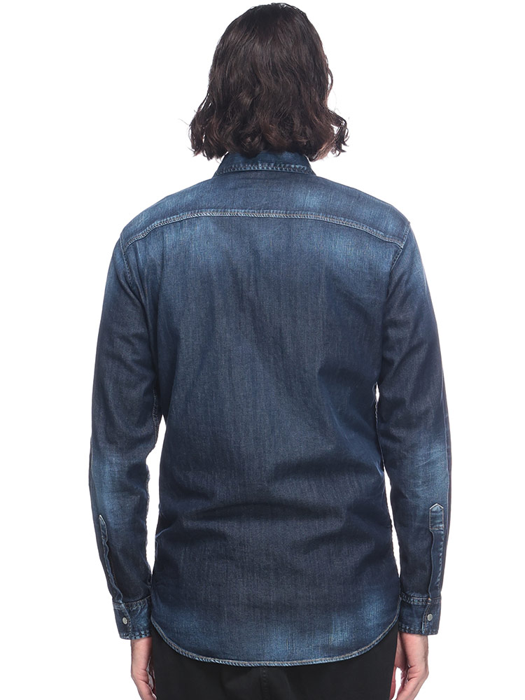 DSQUARED2 (ディースクエアード) フルボタン 長袖 デニムシャツ RELAX