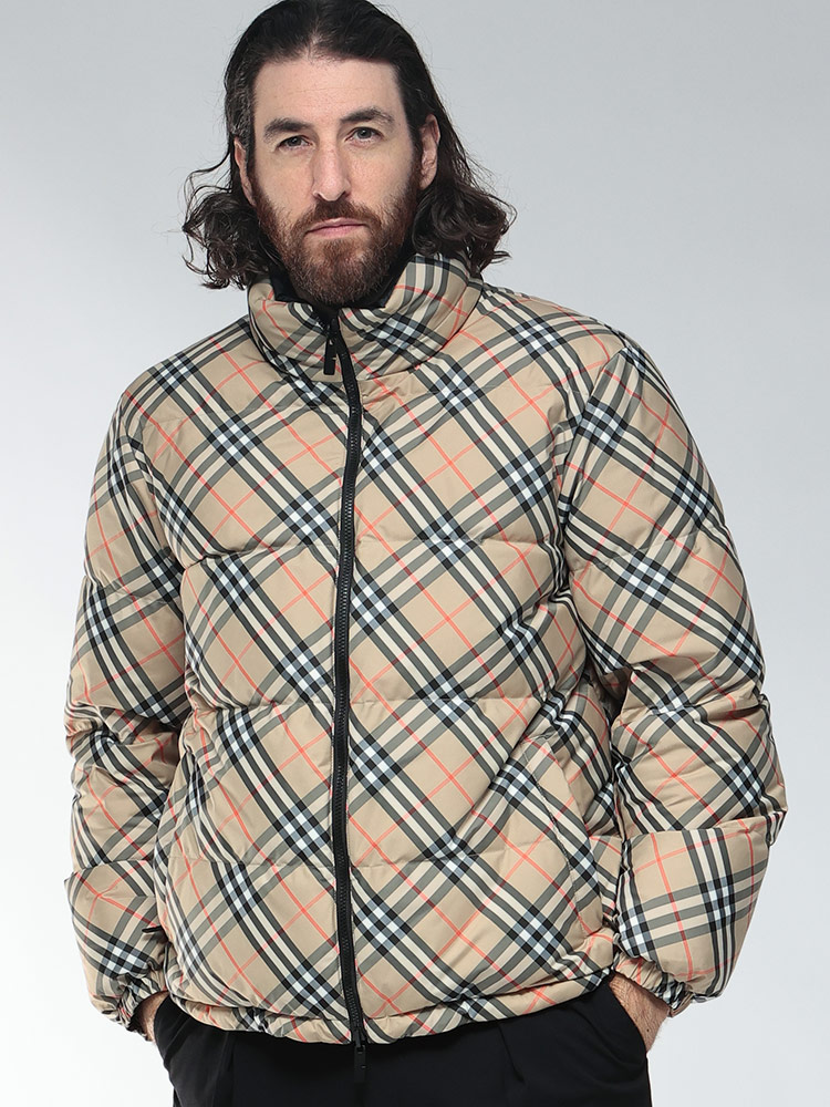 BURBERRY (バーバリー) リバーシブル チェック フルジップ ダウン