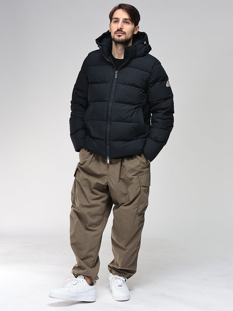 PYRENEX (ピレネックス) ロゴ フード着脱 フルジップ ダウン