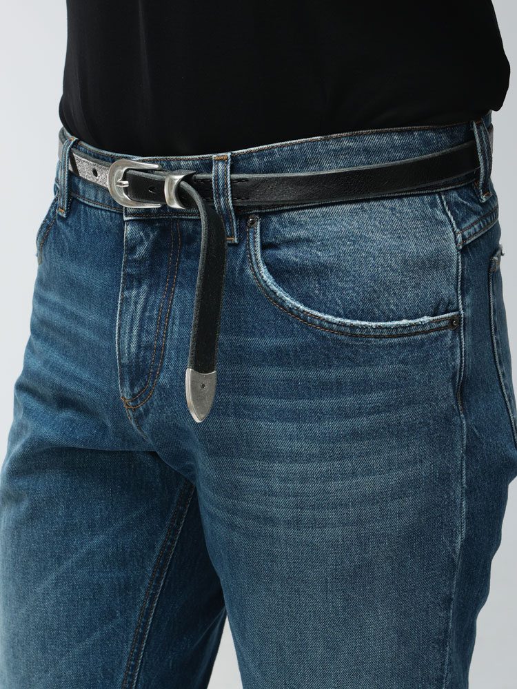 OUR LEGACY (アワーレガシー) 2cm 編み込み カーフレザー ベルト