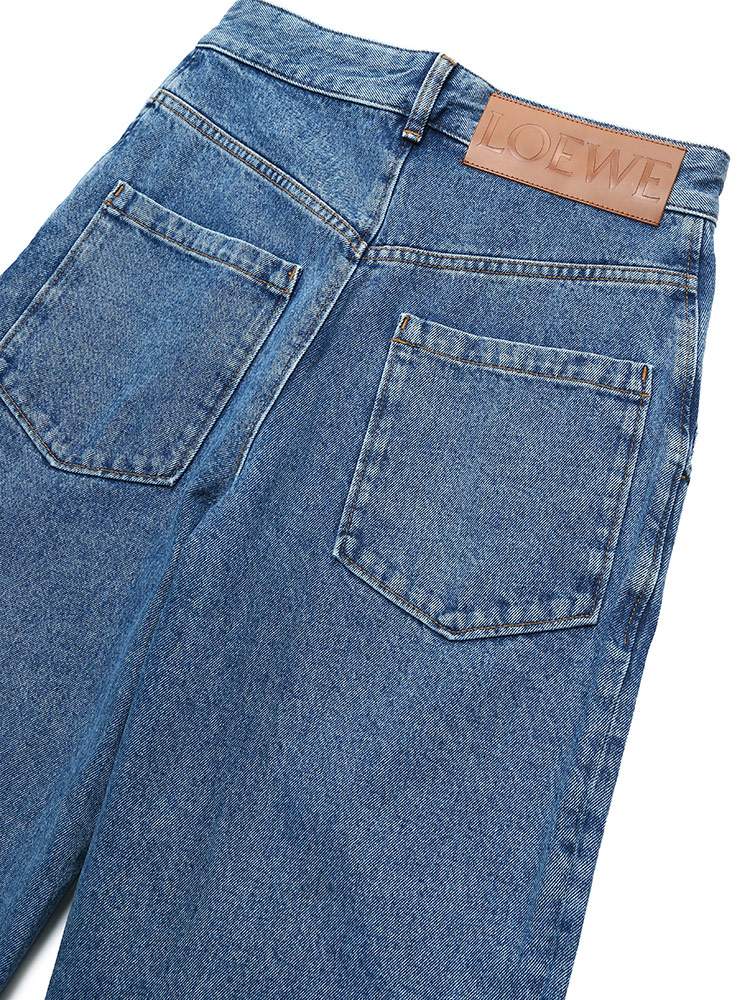 LOEWE ロエベ レディース デニム アナグラム バギー ジーンズ ワイド