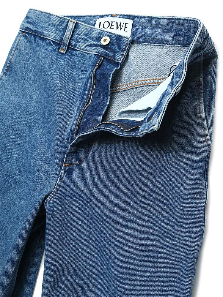 LOEWE ロエベ レディース デニム アナグラム バギー ジーンズ ワイド