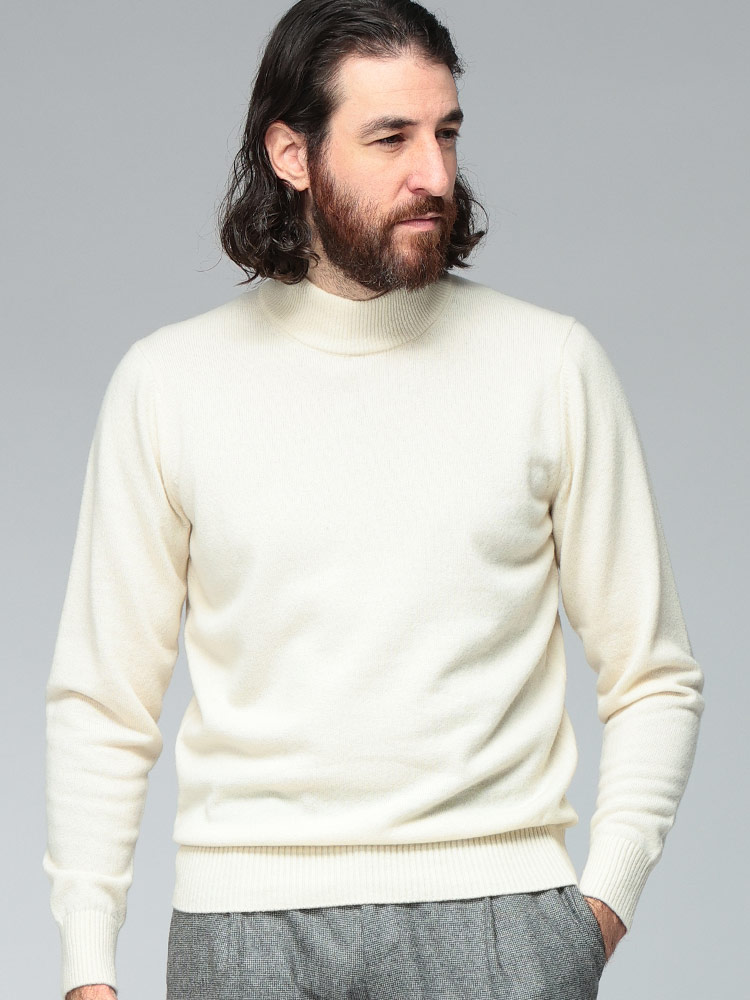 GIM (ジム) カシミヤ100％ 日本製 モックネック ニット GIM25502039