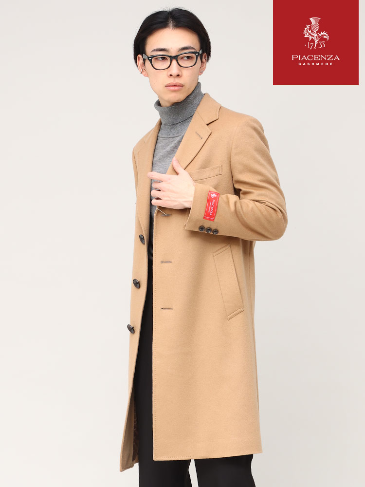 COLLEZIONE (コレツィオーネ) カシミヤ100％ 無地 シングル ロング