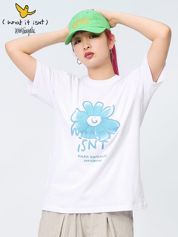 Mark Gonzales (マークゴンザレス) ぼかしフラワー クルーネック 半袖