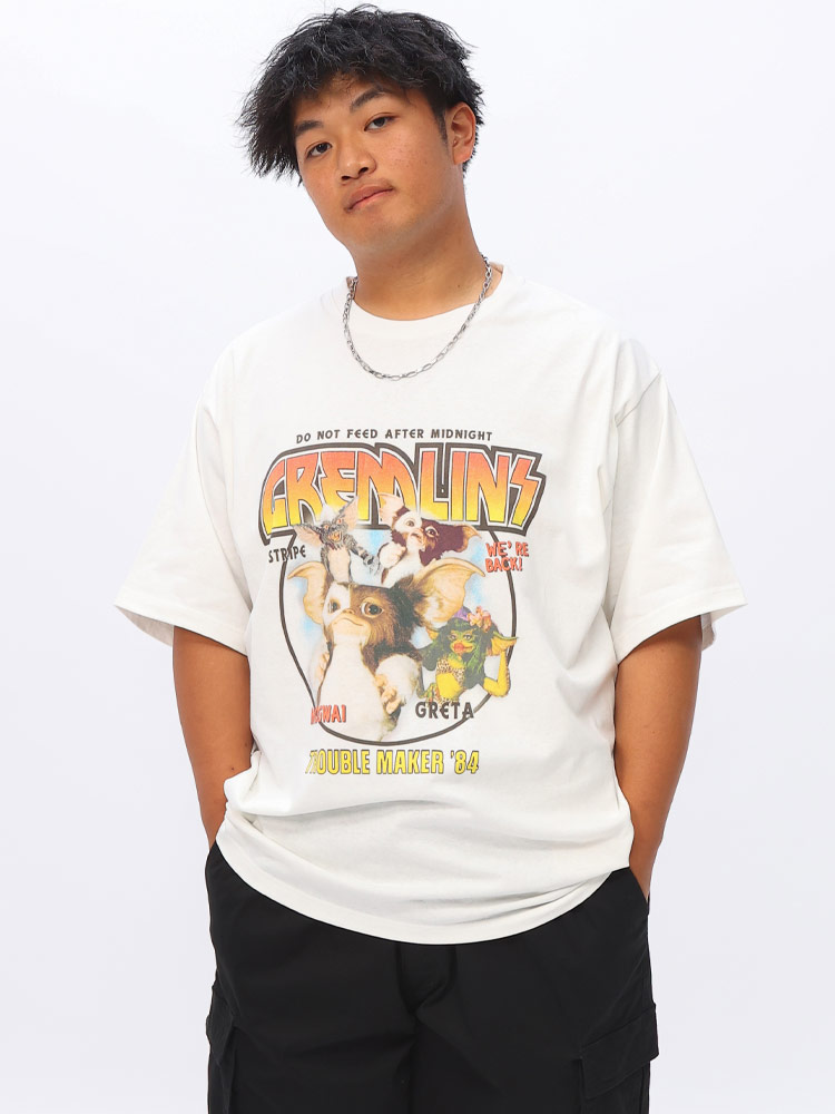 半袖 Tシャツ グレムリン ロックプリント クルーネック トップス