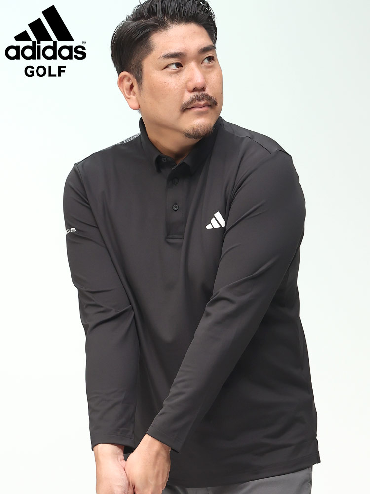 GOLF ストレッチ 長袖 ポロシャツ (adidas) アディダス 大きいサイズ