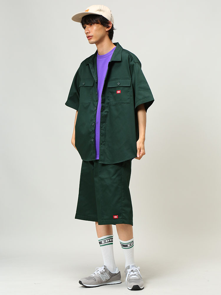 Dickies (ディッキーズ) ツイル ポケット 半袖 ワークシャツ M L LL