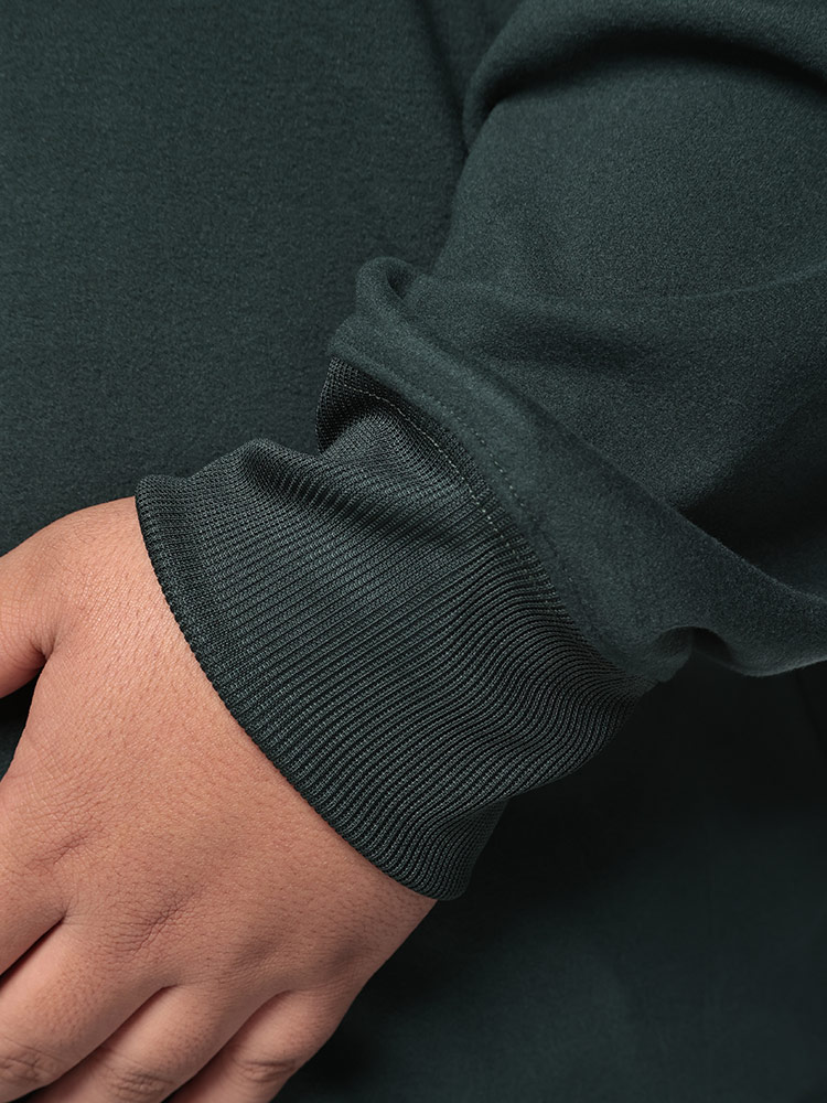 トレーナー もちもち ストレッチ スニーカー刺繍 クルーネック