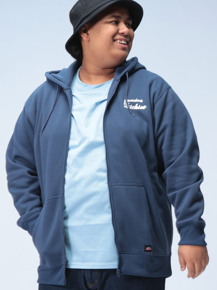 パーカー 裏起毛 ワンポイント刺繍 フルジップ トップス フード 暖かい