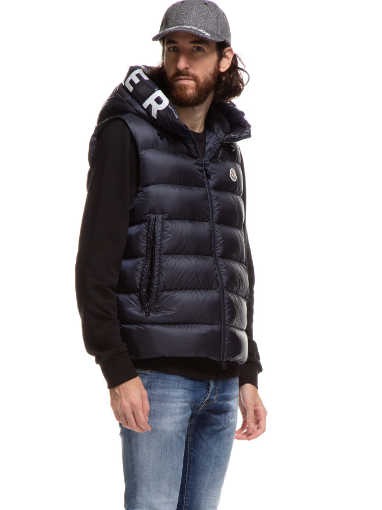 MONCLER (モンクレール) フードロゴ フルジップ ダウンベスト