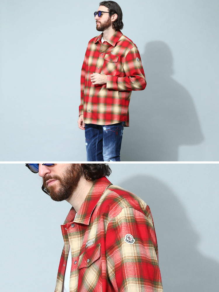 モンクレール メンズ シャツ MONCLER ブランド トップス チェック