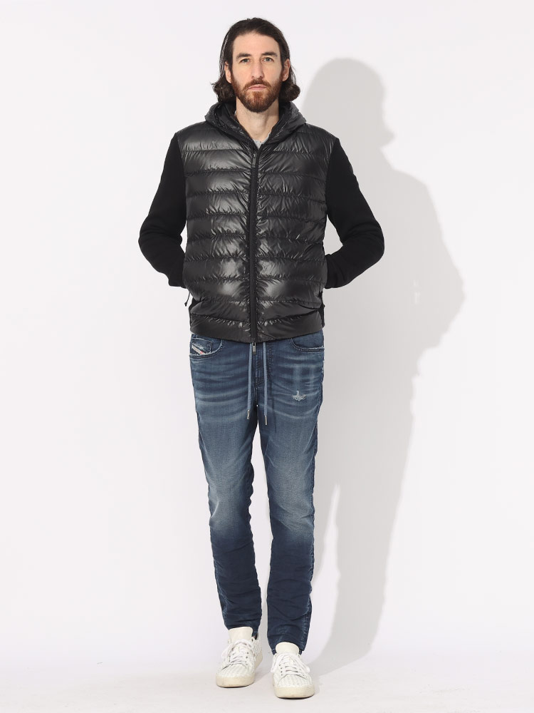 MONCLER (モンクレール) フロントダウン フルジップ ニットパーカー