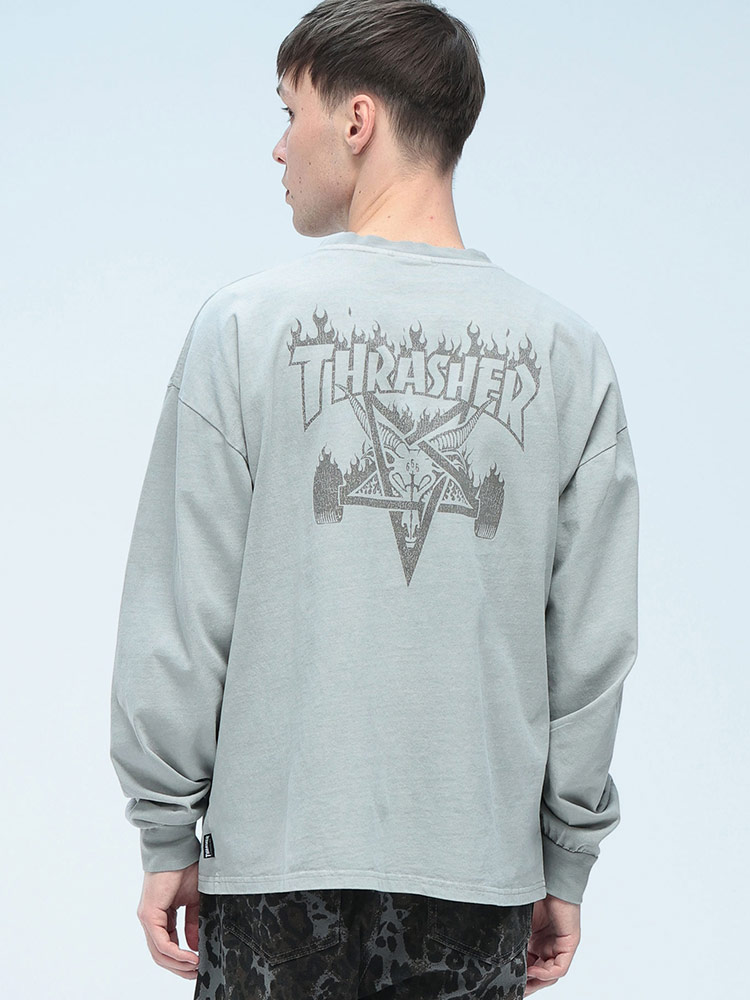 THRASHER (スラッシャー) バックプリント 長袖 Tシャツ M L LL