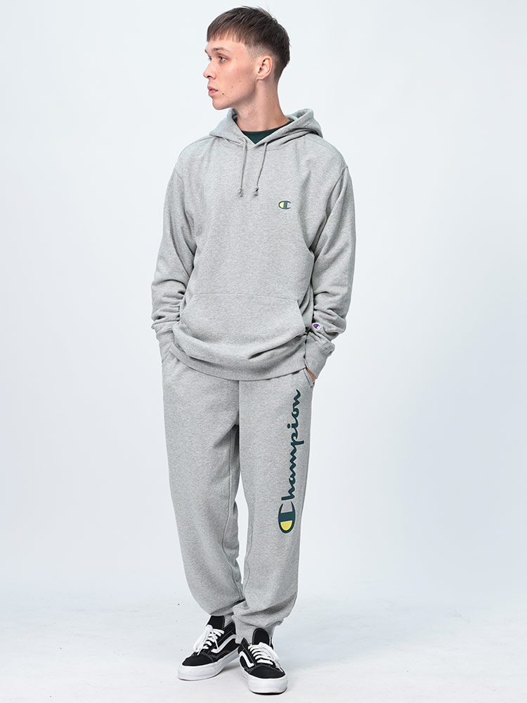 Champion (チャンピオン) 裏毛 裾バックロゴ ポケット付き プル