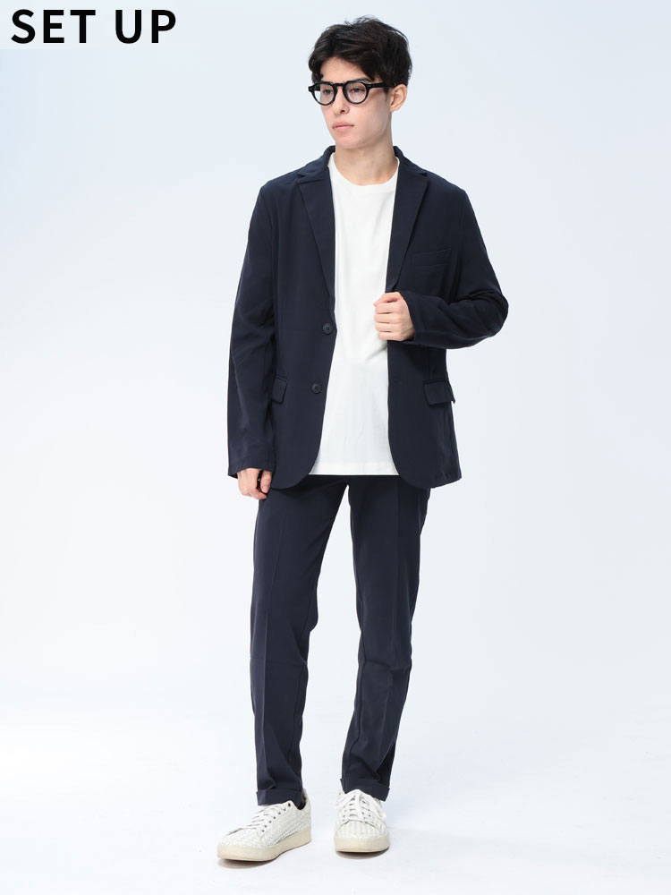 ジャケット セットアップ 上下セット メンズ ストレッチ 無地