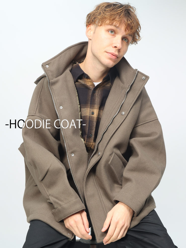 Nylaus (ナイラス) ウールライク ドルマン BIG マウンテンパーカー M L