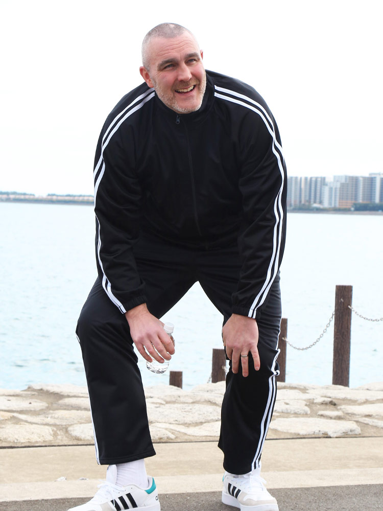 トリコット サイドライン フルジップ ジャケット ウエストゴム