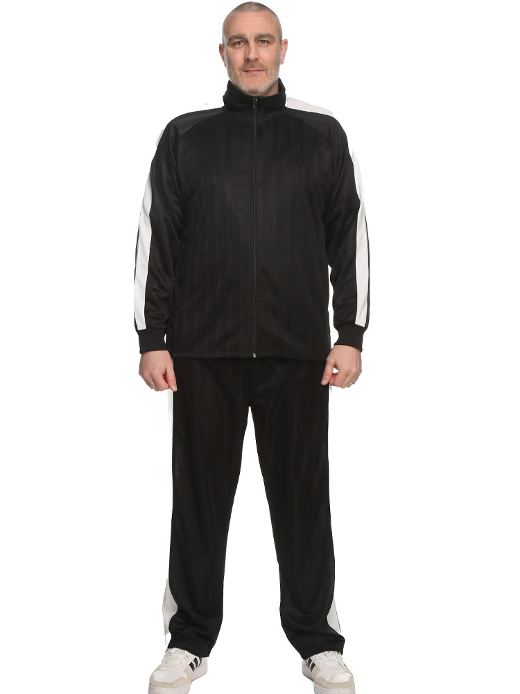 シャドーストライプ フルジップ ジャケット ウエストゴム ジャージ