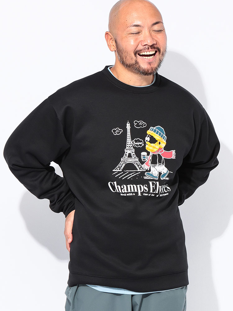 トレーナー オジーダンボールMIX サガラ刺繍 クルーネック トップス