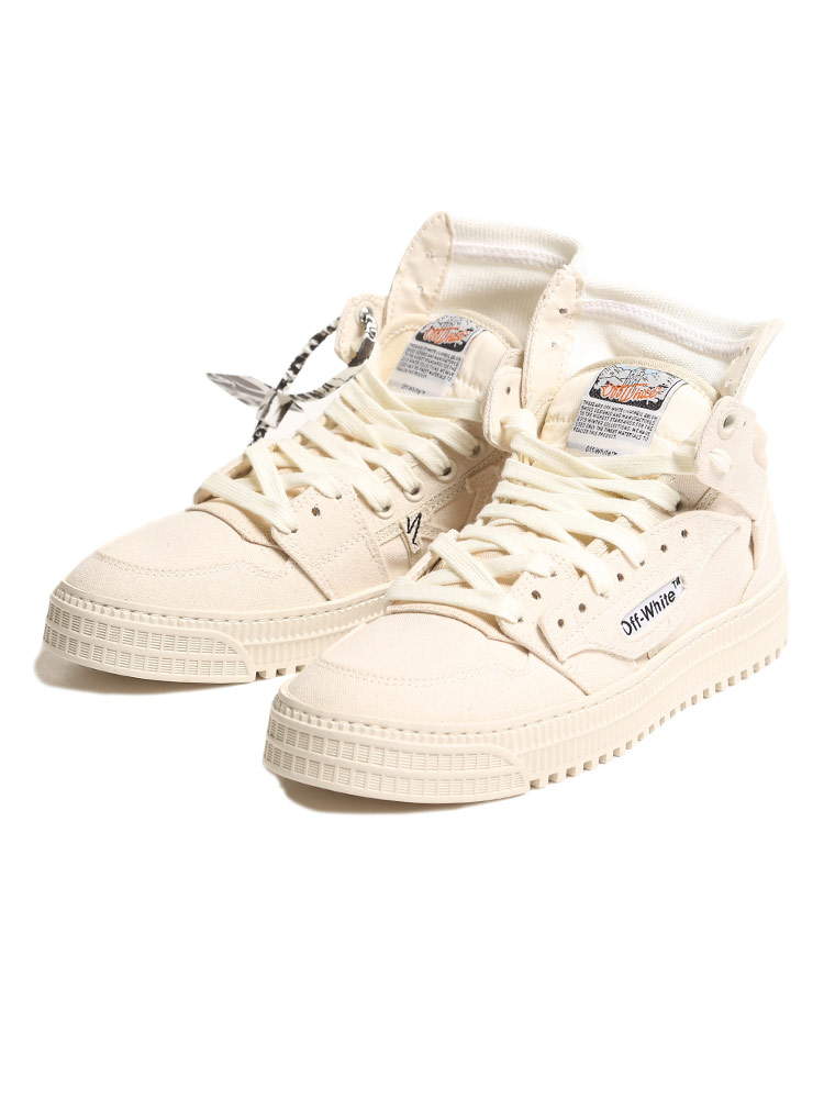 OFF-WHITE (オフホワイト) キャンバス ハイカットスニーカー 3.0 OFF