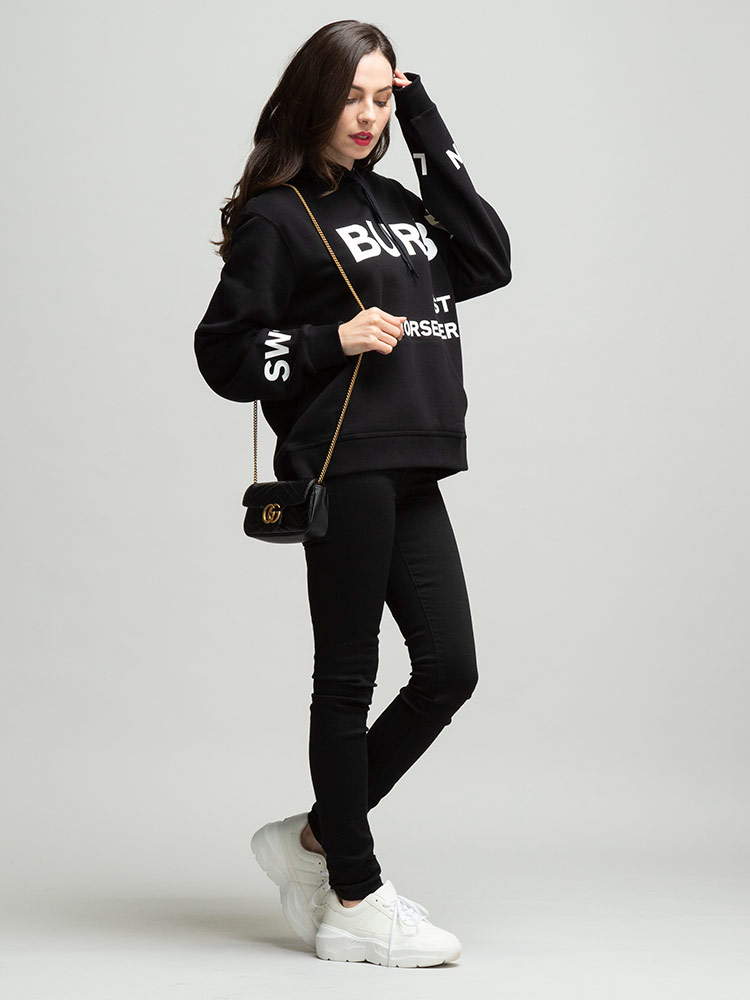 BURBERRY バーバリー ホースフェリープリント プルオーバー パーカー