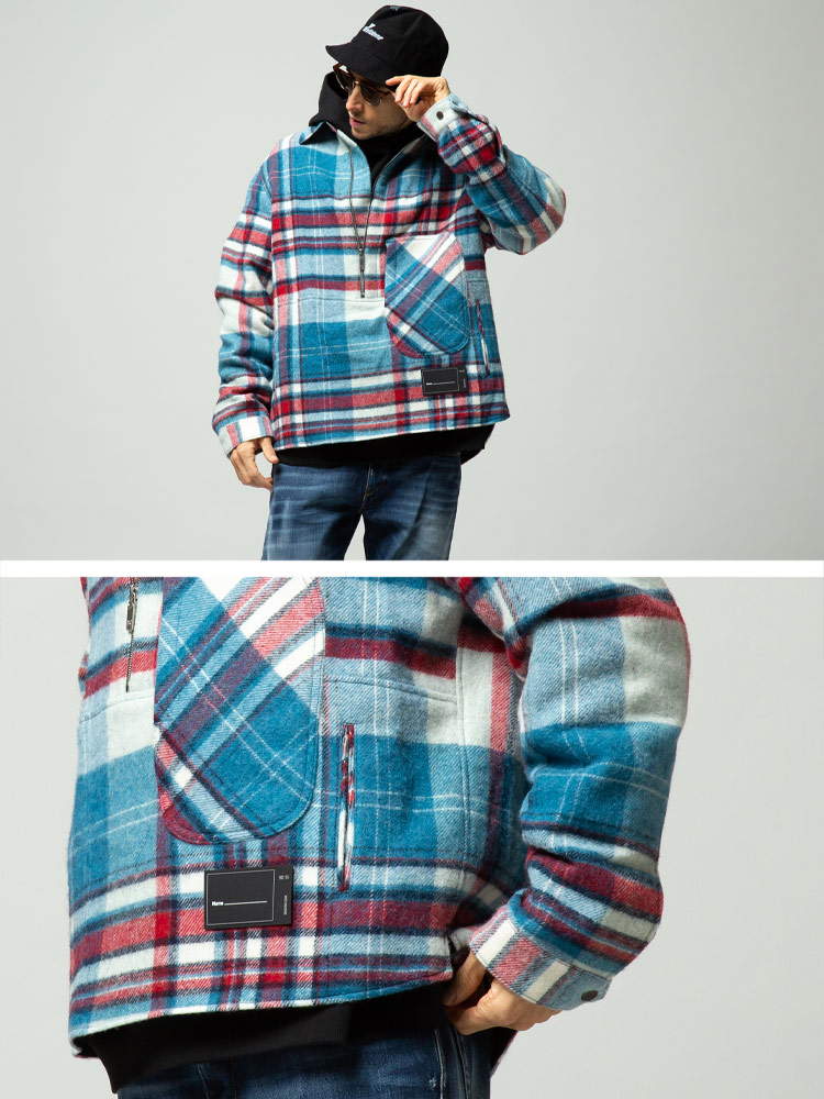 WE11DONE ウェルダン チェック柄 ハーフジップ ブルゾン CHECK ANORAK