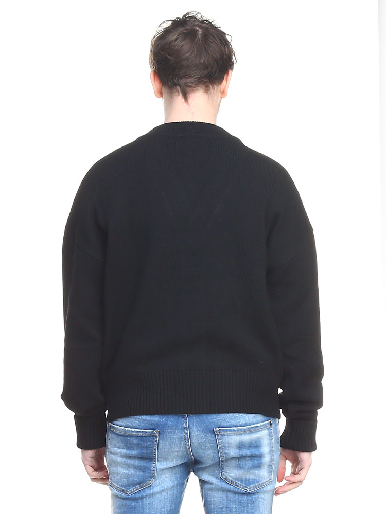 AMI PARIS (アミパリス) 胸ロゴ Vネック ニット カーディガン Ami de