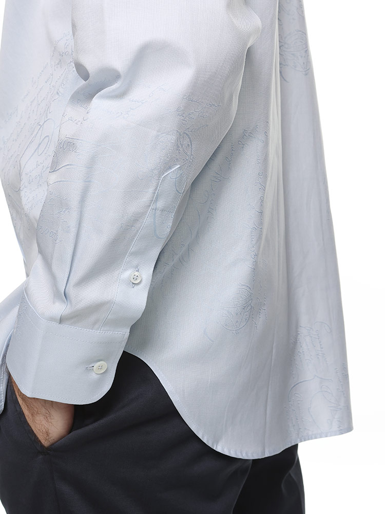 BERLUTI (ベルルッティ) コットン100％ スクリット ボタンダウン 長袖