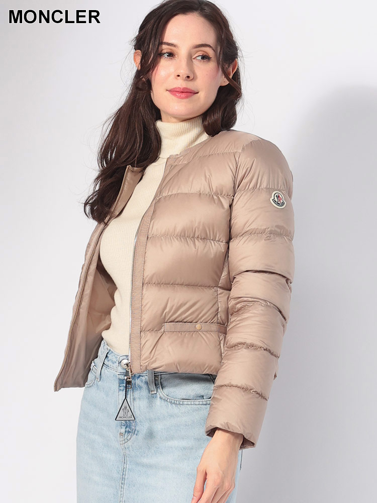 MONCLER (モンクレール) ノーカラー ショート ダウンジャケット