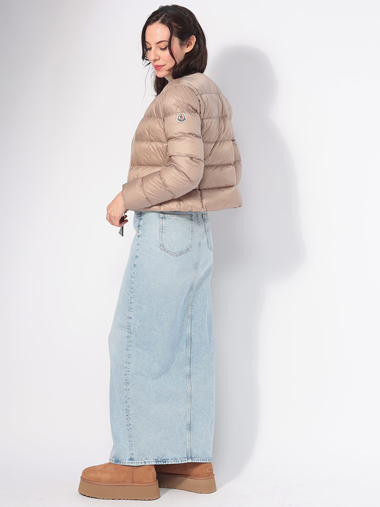 MONCLER (モンクレール) ノーカラー ショート ダウンジャケット