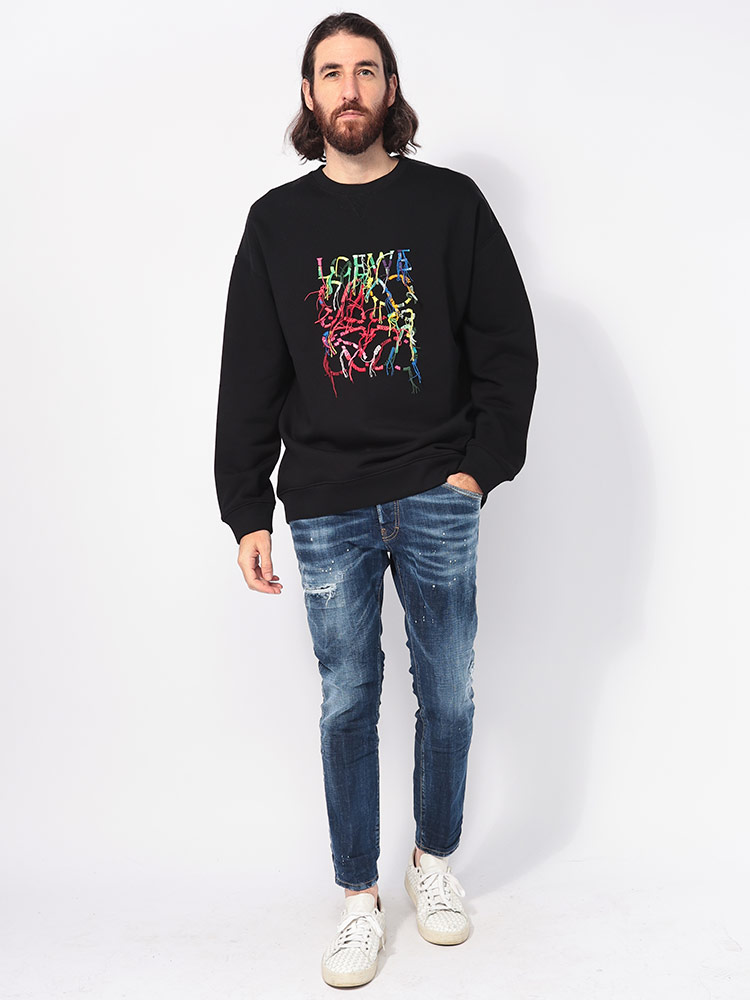 LOEWE (ロエベ) マルチカラー刺繍 クルーネック トレーナー