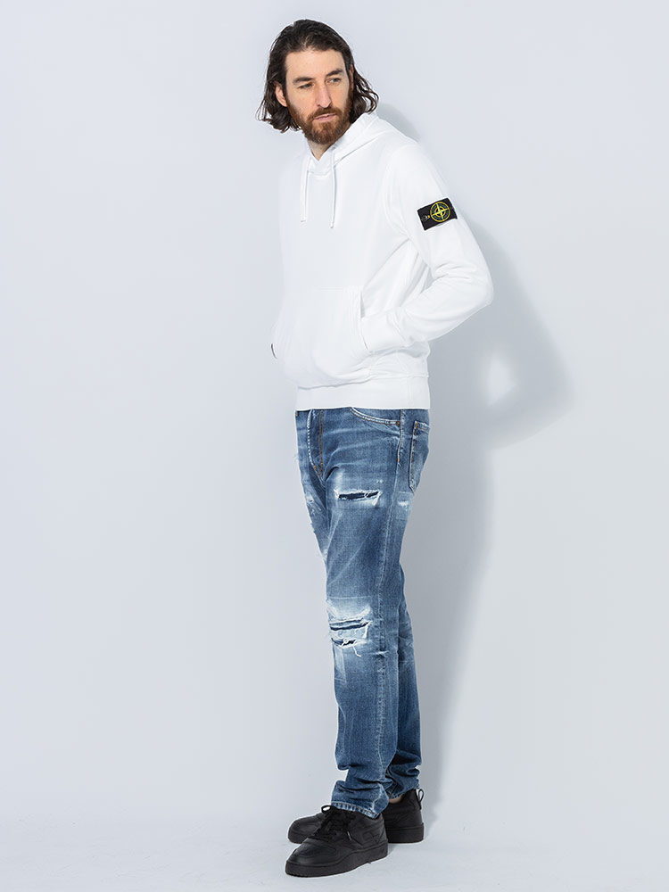 STONE ISLAND (ストーンアイランド) 裏毛 ロゴパッチ ポケット付き