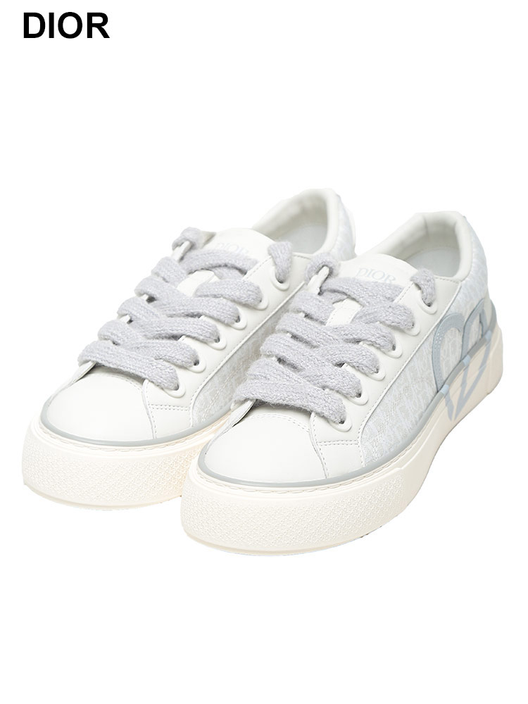 DIOR (ディオール) レザー×ジャガード ハートCDロゴ モヘヤストラップ