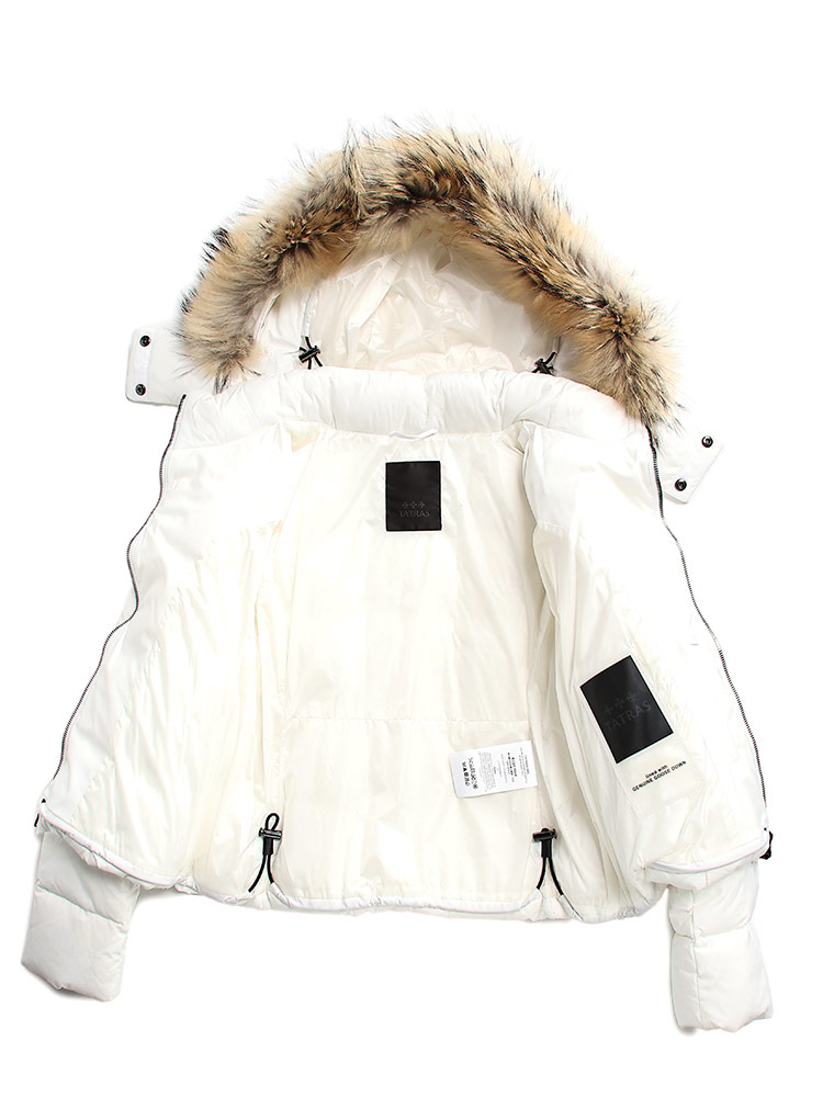 TATRAS (タトラス) ファーフード着脱 ブロックキルト ショートダウン