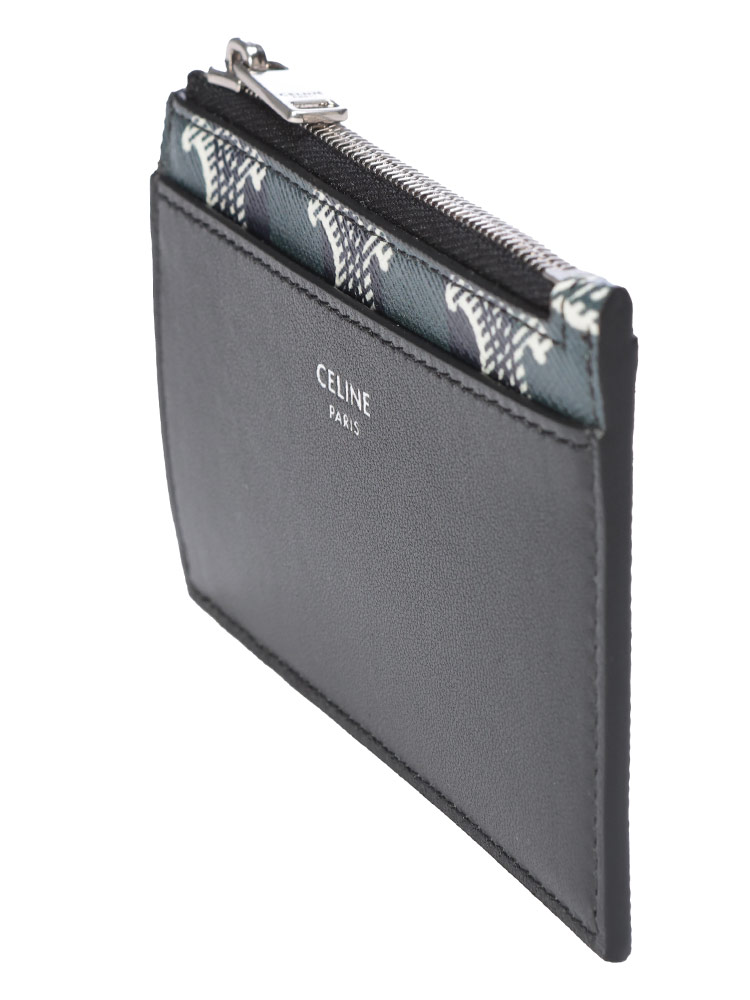 CELINE (セリーヌ) トリオンフキャンバス＆ラムスキン ジップ付き