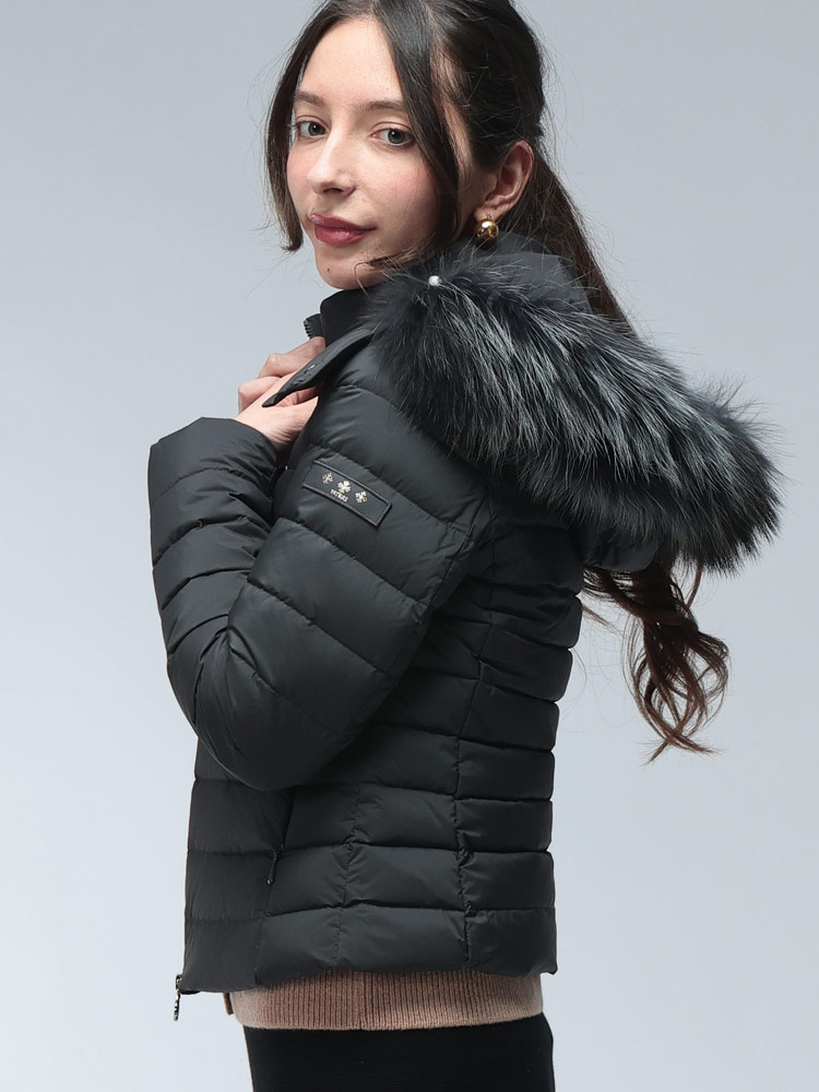 TATRAS (タトラス) ファーフード フルジップ ショート丈 ダウン