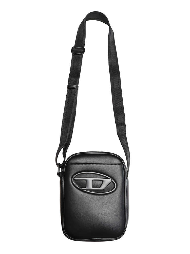 DIESEL (ディーゼル) オーバルD ロゴ フェイクレザー ボディバッグ