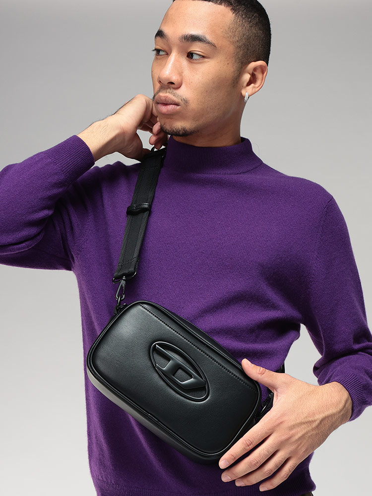 DIESEL (ディーゼル) レザー クロス ボディバッグ 1DR DSLX08396PS202