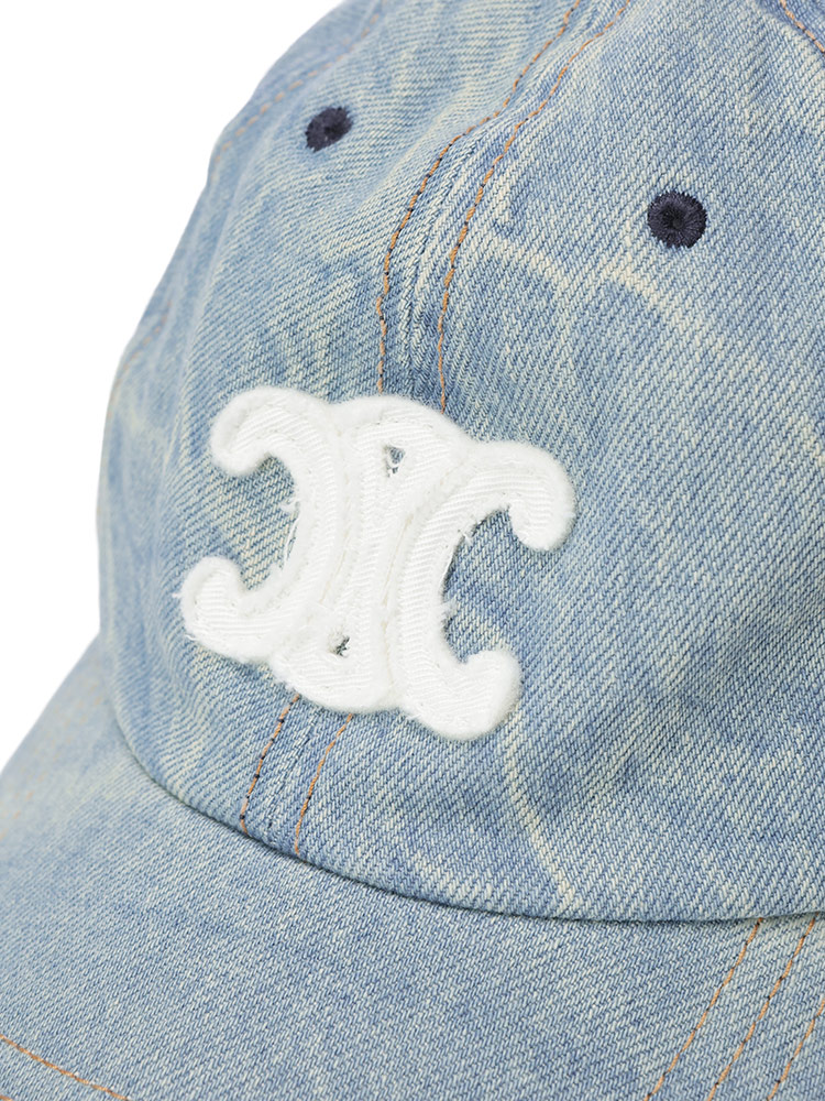 CELINE (セリーヌ) トリオンフ デニム ロゴ 刺繍 デニム ベースボール