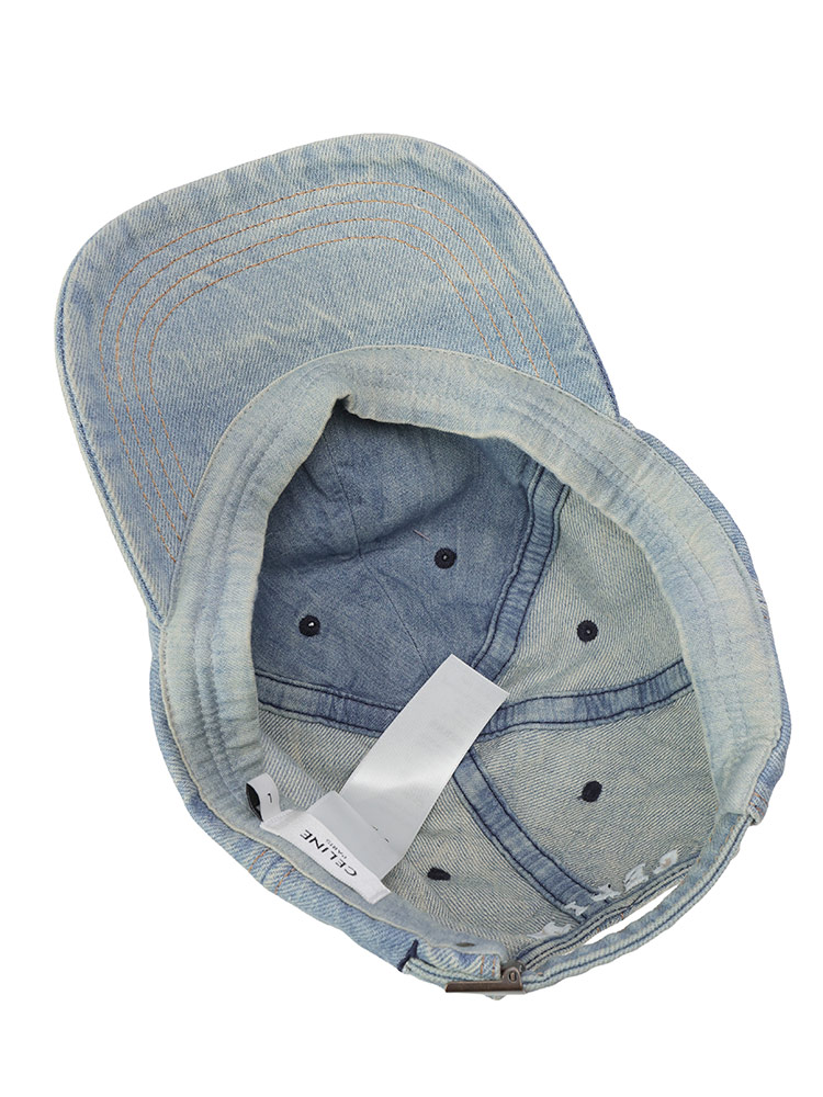 CELINE (セリーヌ) トリオンフ デニム ロゴ 刺繍 デニム ベースボール