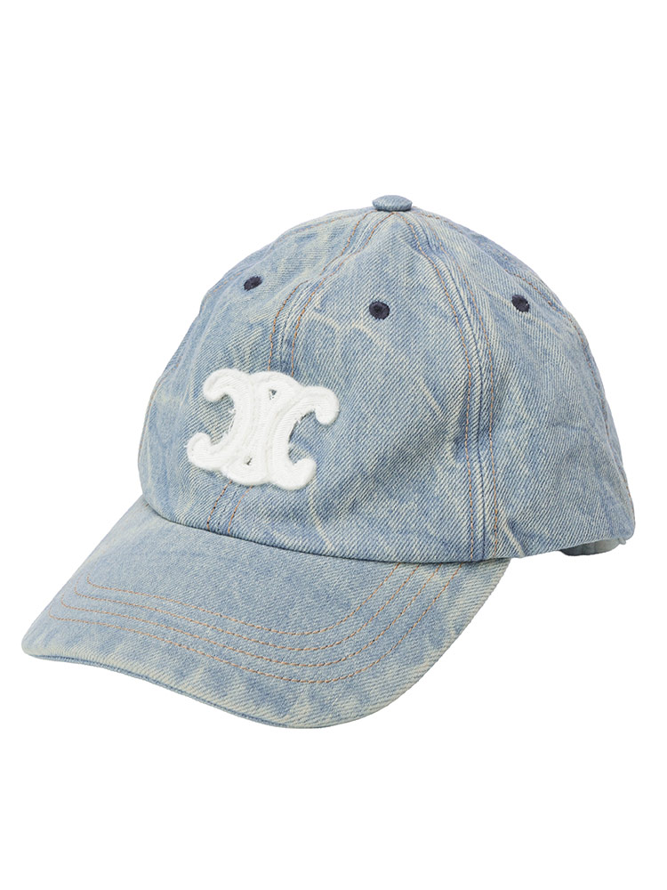 CELINE (セリーヌ) トリオンフ デニム ロゴ 刺繍 デニム ベースボール