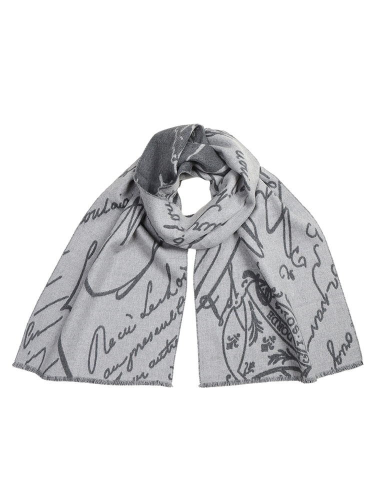 BERLUTI (ベルルッティ) ロゴ 総柄 ウール100％ リバーシブル 大判