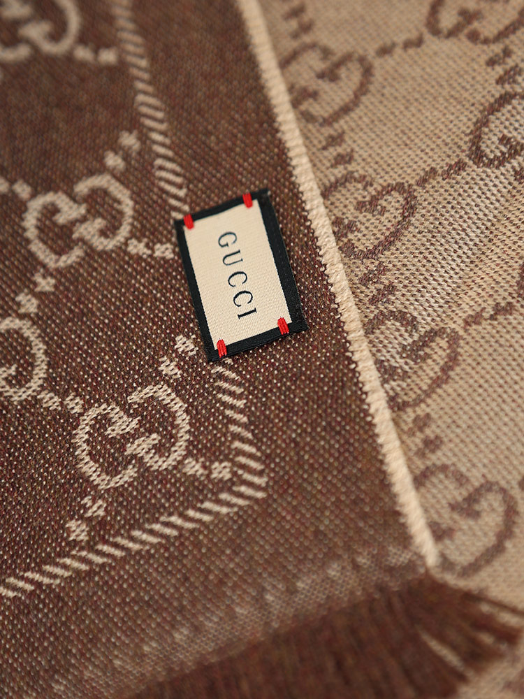 グッチ メンズ マフラー GUCCI ブランド ストール ウール GG柄