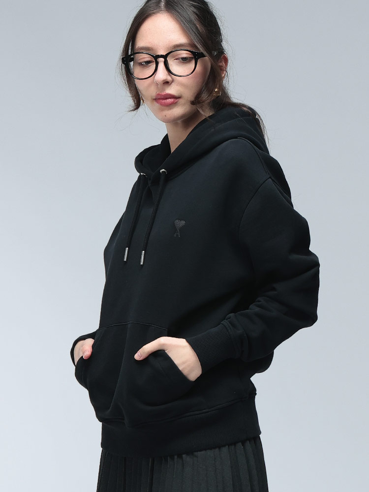 AMI PARIS (アミパリス) ロゴ 刺繍 プルオーバー パーカー Ami de