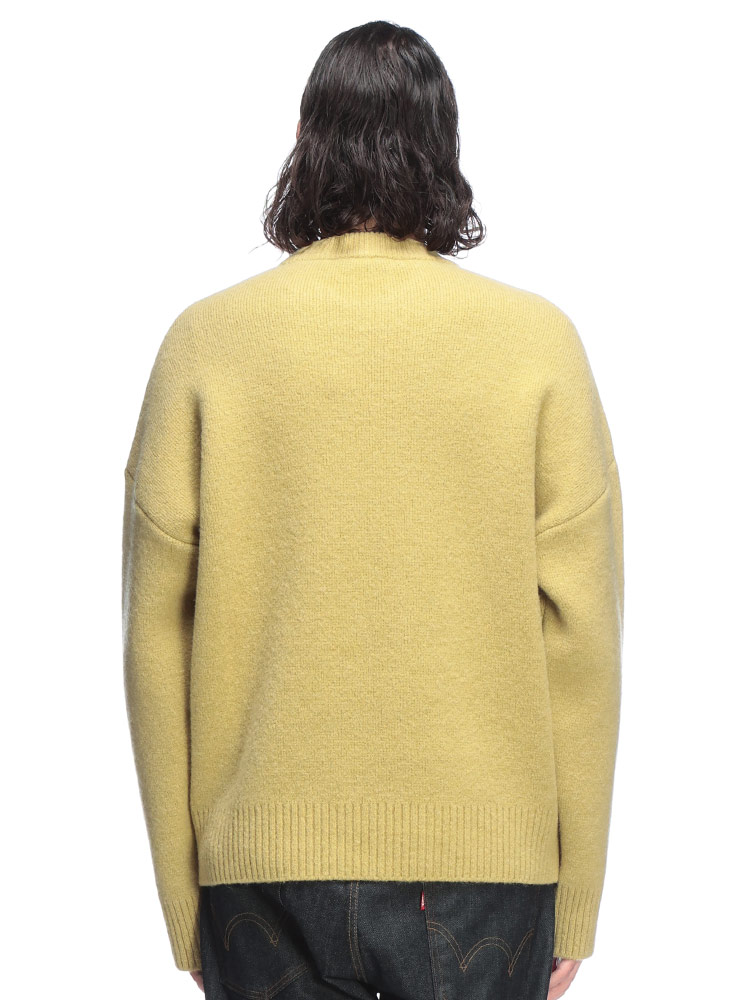 AMI PARIS (アミパリス) アルパカ混 胸ロゴ クルーネック セーター Ami