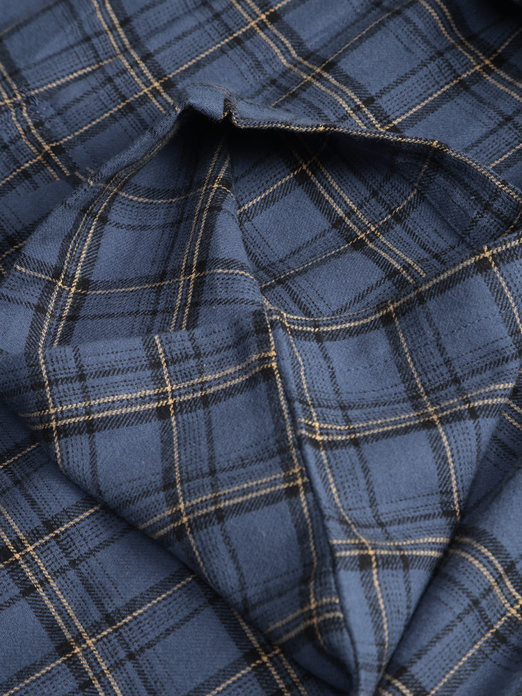 SAKAZEN (サカゼン) 綿100％ チェック柄 長袖 パジャマ 上下セット