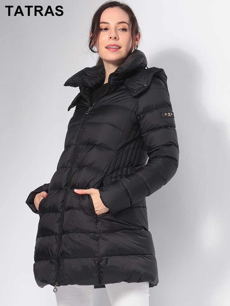 TATRAS (タトラス) フード着脱 ミドル丈 ダウン コート POLITEAMA