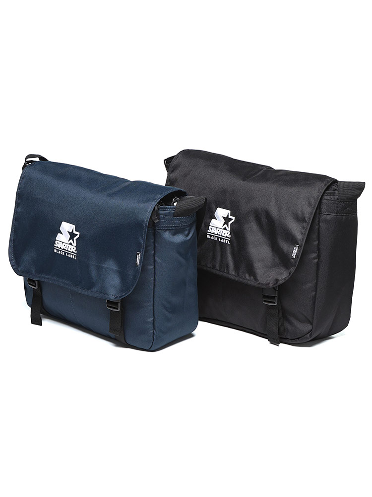 メッセンジャーバッグ バックル留め ロゴ刺繍 レディース ショルダー